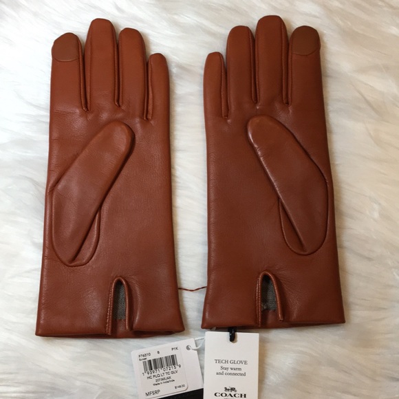 COACH Tech-Gloves Sunset Signature Quilted Leather - Picture 8 of 8